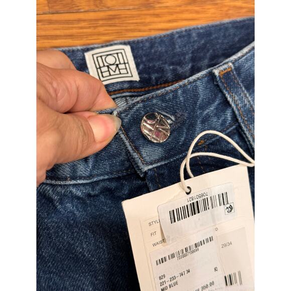 TOTEME Blue Cropped Kick Flared Jeans 29/34 - Picture 9 of 16